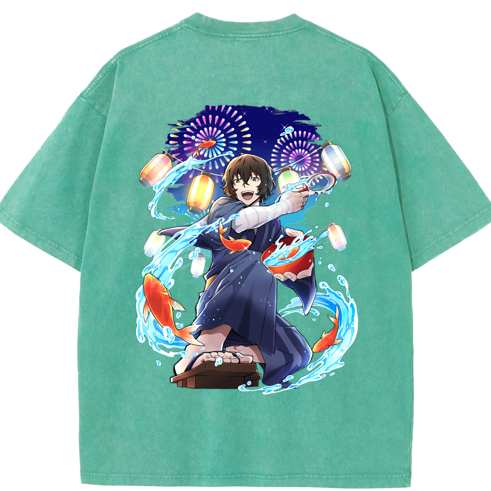 （画像用） 文豪ストレイドッグス Bungo Stray Dogs 綿100% ヴィンテージ風 半袖Tシャツ（背面プリント）